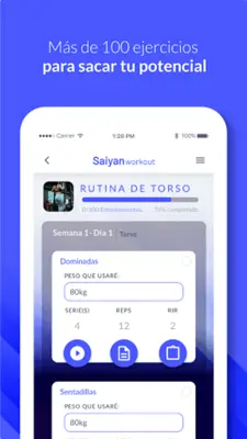 Saiyan Workout - Entrenamiento android App screenshot 2